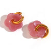 Resin Flower Accessories Hoop Earrings Y2K Women's Earrings Gold Plated Colorful 316L Stainless Steel - Image 20