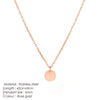 Minimalist Round Pendant Necklace for Women Stainless Steel Clavicle Necklace Long Chain Jewelry Statement Girl Gift - Image 8