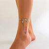 Vintage Snake Chain Ribbon Bow Anklet for Women Girls Adjustable Summer Beach Chain Anklet Bracelet Mother's Day Gifts - Image 5