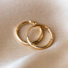 Stainless Steel Thin Hoop Earrings in Gold-Tone or Silver-Tone with 12 mm 14 mm or 18 mm Options - Image 30