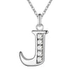 26 Letter Silver Necklace Pendant For Women Clavicle Chain Wedding Jewelry Party Gift - Image 22
