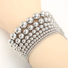Stainless Steel Elastic Strand Beads Bracelets Bangles For Woman Beaded Chain Bracelet 21cm - Image 5