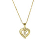 A-Z English Letter Initial Necklace Gold Plated Necklace Micro Setting Zircon Heart Necklace for Women - Image 9