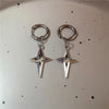 Punk Rock Hollow Thorns Love Heart Pendant Hoop Earrings for Women Men, Lover Cool Rivets Spike Earings Jewelry - Image 12