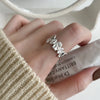 Silver Open Finger Ring Punk Heart Irregular Geometric Stackable For Women Girl Jewelry Gift - Image 34