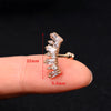 Adjustable Ear Cuff No Piercing with Cubic Zirconia Butterfly and Flower Designs - Image 63