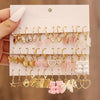Multi-Pair Cute Charm Hoop Earrings, Butterfly Heart Bear Bow Design for Women - Image 2