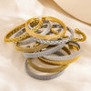 Woven Bracelet for Women, Adjustable Open-End Bangle, Gold Plated Stainless Steel, Delicate Jewelry Gift Idea - Image 3