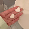 Geometric Heart Clip-On Earrings with Enamel Color - Image 8
