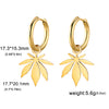 Stainless Steel Gold Color Drop Earrings Women Round Heart Flower Sun Totem Pendant Hoop Earrings Jewelry Gift - Image 9