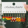 European American Christmas Style Jewelry Classic Holiday Santa Claus Christmas Tree Reindeer Earrings Set - Image 3