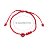 Lovely Stone Cinnabar Wine Red Peace Buckle Beaded Hand Woven Foot Accessories Foot Rope Anklet for Women - Image 6