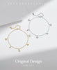 MODIAN 925 Sterling Silver Stars & Beads Charm Pendant Bracelets Gold Color Stackable Link Chain For Women Party Jewelry