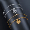 Cazador Four Leaf Clover Bracelet for Women Stainless Steel Lucky Jewelry Double Chain Bracelet on Hand Birthday Gift - Image 3