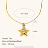 La. Muses Shining Zircon Pentagram Pendant Stainless Steel Women's Necklace Pvd Plated Neck Jewelry Accessories - Image 4