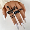 Ten-Piece Stacking Ring Set with Gold-Tone or Silver-Tone Designs - Image 31