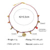 Vintage Stainless Steel Charms Necklaces for Women Boho Pink Blue Rope Chains Bracelets Jewelry Sets - Image 8