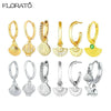 Silver Needle Gold-color Hoop Earrings for Women Shell Pendants Earrings Jewelry Gifts - Image 1