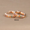 2pcs Stainless Steel Minimal Hoops Earrings for Women Round Circle Punk Helix Tragus Rainbow CZ Huggie Earring Piercing Jewelry - Image 16