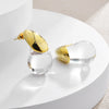 Transparent Water Drop Resin Earrings for Women Gold Plated Elegant Modern Design Earrings Party Jewelry Gifts - Image 3