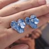 Flower Hanging Earrings White Enamel Floral Acrylic Petals Crystal Imitation Pearl Dangle Earrings for Women - Image 29