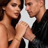 Love Knot Couple Bracelet Set, Stainless Steel Round Snake Chain Bracelets for Women Men Jewelry Valentine's Gift - Image 2