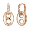 Pig Nose Rose Gold Color Dangle Earrings For Women Zircon Daily Jewelry Ettoi - Image 7