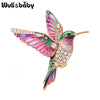Lovely Hummingbird Brooches Pins For Women Unisex 5-color Beautiful Rhinestone Bird Animal Party Casual Brooch Gifts - Image 2