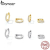Silver Cubic Zirconia Ear Cuffs Gold Plated Cartilage Hoop Huggie Earrings for Women Stackable Jewelry - Image 4