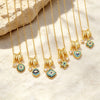 Boho Multi Shape Blue Mixed Zircon Stainless Steel Heart Star Four Leaf Flower Pendant Necklace for Women Beach Vacation Jewelry - Image 1