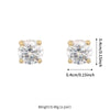 Jewelry Single Round Clear CZ Stud Earrings for Women Gold Plated Cubic Zircon - Image 19