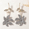 Long Drop Two-tone Metal Flower Post Earrings For Women Jewelry Elegant Party Accessories Holiday Gifts Styles - Image 1