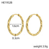Carlidana Chic Simple Hoop Earrings Simple Women Earrings Stainless Steel Gold Plated Twisted Circle Huggies Earring - Image 8
