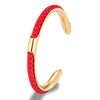 Classic Men Stainless Steel Woven Leather Cuff Bracelet Bangles Minimalist Jewelry Lovers' Gift - Image 12