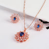 Retro Classic Temperament Women's Snowflake Set Zircon Crystal Pendant Necklace Earrings with Snowflake - Image 17