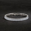 Noble Silver Bracelet Chain Color Crystal Hand Jewelry For Women Charm Wedding Gift Party 18cm - Image 4