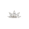 1PC Silver Horse Eye Zircon Crown Tassel Puncture Thread Flat Earring For Women Long Cartilage Chain - Image 21