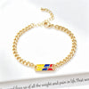 Venezuela Colombia Mexico Flag Cuban Chain Bracelet for Women Men Enamel Country Map Heart Charm Bracelet Patriotic Jewelry Gift - Image 3