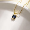 Birthstone Pendant Cute Cartoon Couple Charm Necklace With Cubic Zirconia Family Jewelry Gift For Women Mom Wife - Image 13
