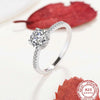Silver Classic Ring for Women jewelry Hollow ball edge diamond crown imitation diamond women's ring - Image 2