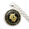 12 Constellation Scorpio Sagittarius Capricorn Aquarius Pendant Antique Bronze Necklace Glass Dome Zodiac Jewelry For Gift - Image 24