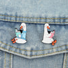 Goose Reader Enamel Pins Bookish Duck Bookworm Brooches Reading Badges Creative Animal Books Jewelry Gift for Kids Friends - Image 1