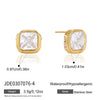 Ball Pendant Earrings Stainless Steel Gold Plated Jewelry Gift Ring Hoop Earrings For Women - Image 11