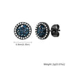 Hip Hop Broken Zircon Stud Earrings for Men Boys, Round Small Metal Earrings,Rock Punk Jewelry Gifts - Image 13