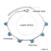 Blue Stone Anklets for Women Bracelet on Leg Stainless Steel Women's Chain Anklets Wedding Party Jewelry - Image 36