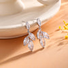 Vintage Flower Shape Zircon Water Drop Crystal Pendant Dangle Women's Earrings Bridal Wedding Jewelry - Image 7