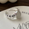 Silver Rings For Women Geometric Jewelry Finger Adjustable White Stone Ring For Party Birthday Gift - Image 5