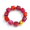 Acrylic Square Beads Chain Necklace Bracelet Bangle Stainless Steel Handmade Jewelry Green Khaki Pink Amber - Image 13