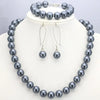 Jewelry for Women 12mm Black Imitation Pearls Necklace Bracelet Earring Set Girl Christmas Wedding Gift Design Manufacturing - Image 10