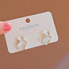 Abstract Alien White Color Cloud Irregular Stud Earring for Women Temperament Ear Jewelry Simple Christmas Valentine's Day Gift - Image 12